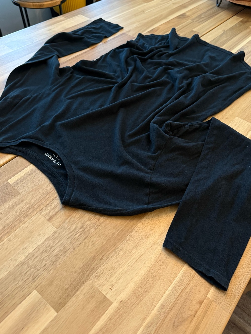 PacSun Black Long-Sleeve Crew Neck Shirt - Mens Size Large